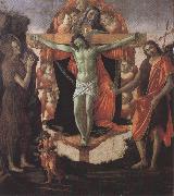 Trinity with Mary Magdalene,St John the Baptist,Tobias and the Angel (mk36) Sandro Botticelli